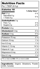 Organic Strawberry Powder - U-RAAW! Health Foods