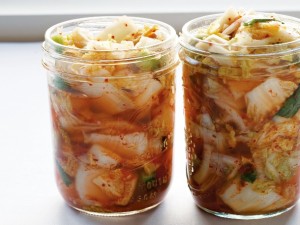 kimchi in jars