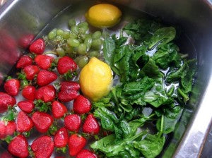 soaking vegetables