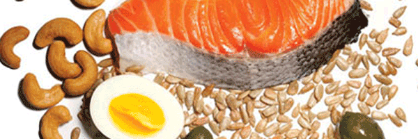 Salmon, nuts, and eggs