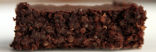 Close up of quinoa brownie