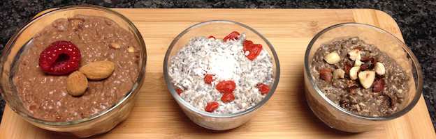 3 chia pudding flavours