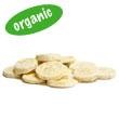 Certified organic dried banana pieces.  Consider combining with walnuts.  Adds a little crunch!